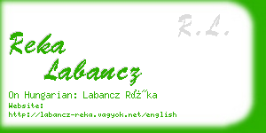 reka labancz business card